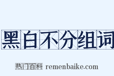 黑白不分组词是什么意思的图片